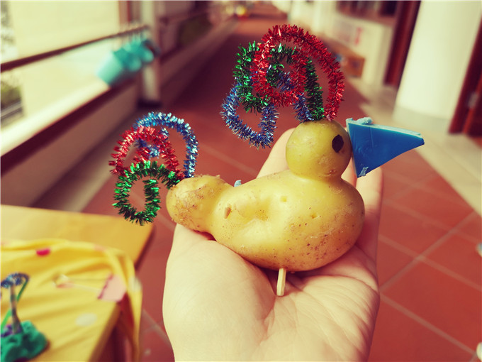 土豆雕刻小动物图片